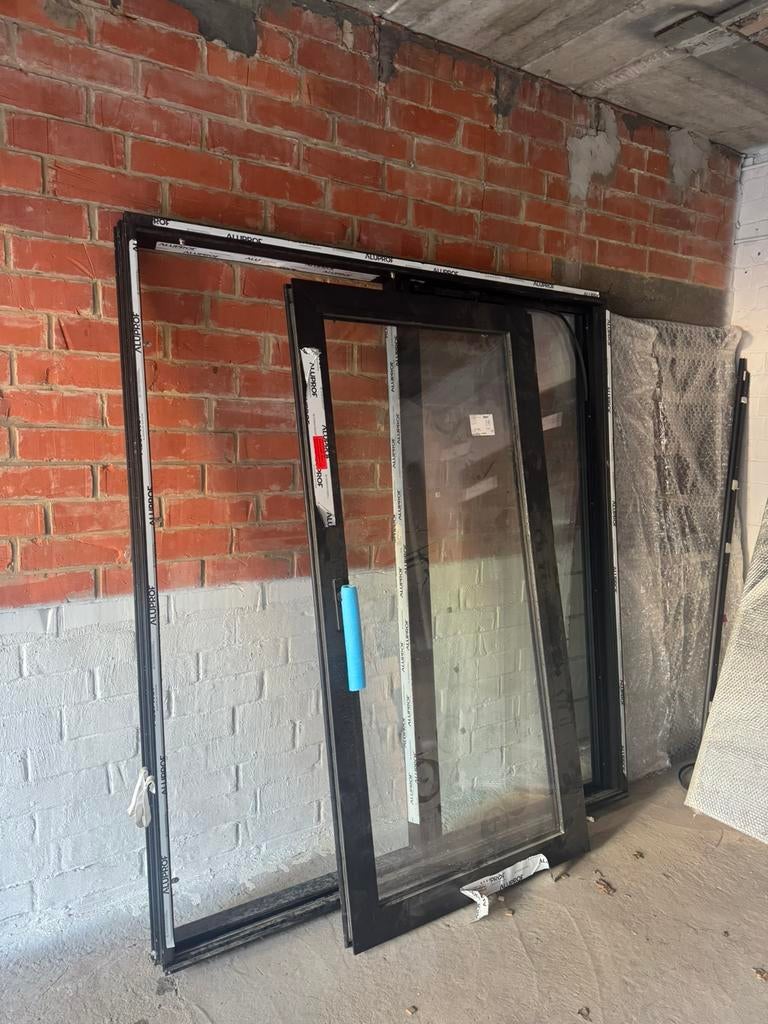 Alu schuifraam triple. Glas gelaagd, Doe-het-zelf en Bouw, Ophalen, Zo goed als nieuw