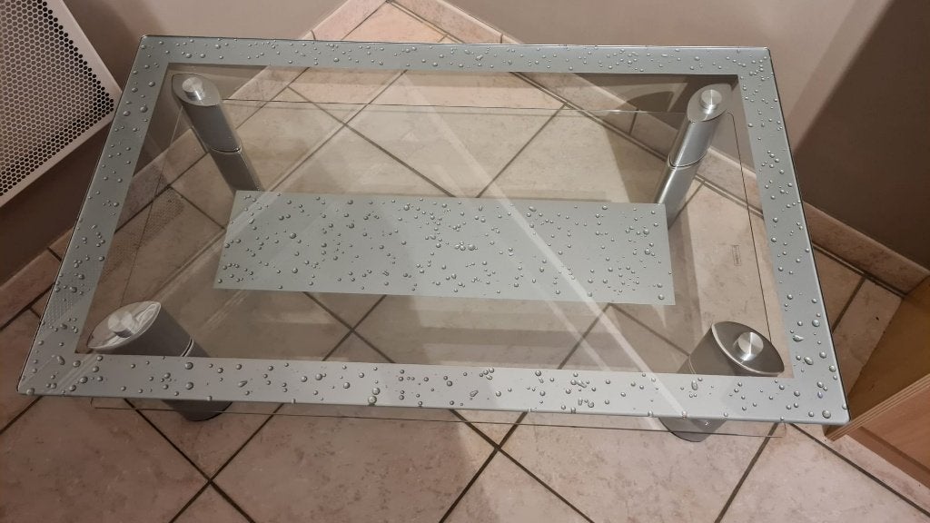 Table de salon en verre, Maison & Meubles, 50 – 75, 50 à 100 cm, Comme neuf, Verre