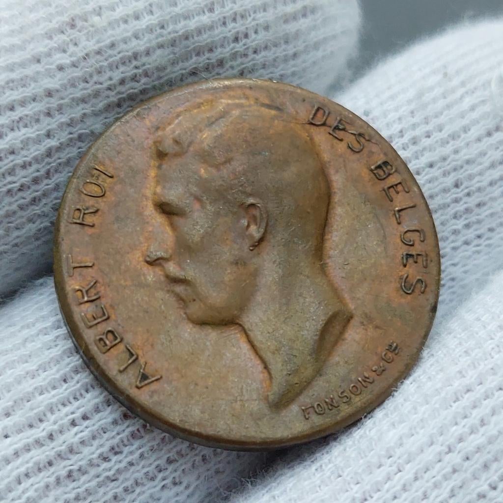Medaille / Belgique / Albert I / 1910 / Expo / Fonson, Enlèvement ou Envoi, Bronze