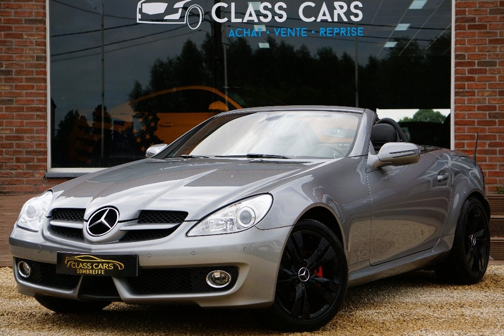 MERCEDES-BENZ SLK 200 Kompressor AMG AUTO NAVI CLIM CARNET, Autos, Mercedes-Benz, Cuir, Argent ou Gris, Achat, 135 kW