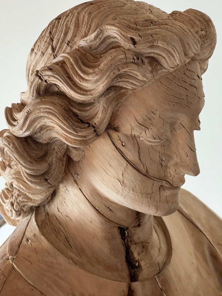 Houtsculptuur engel, Ophalen, Beeld