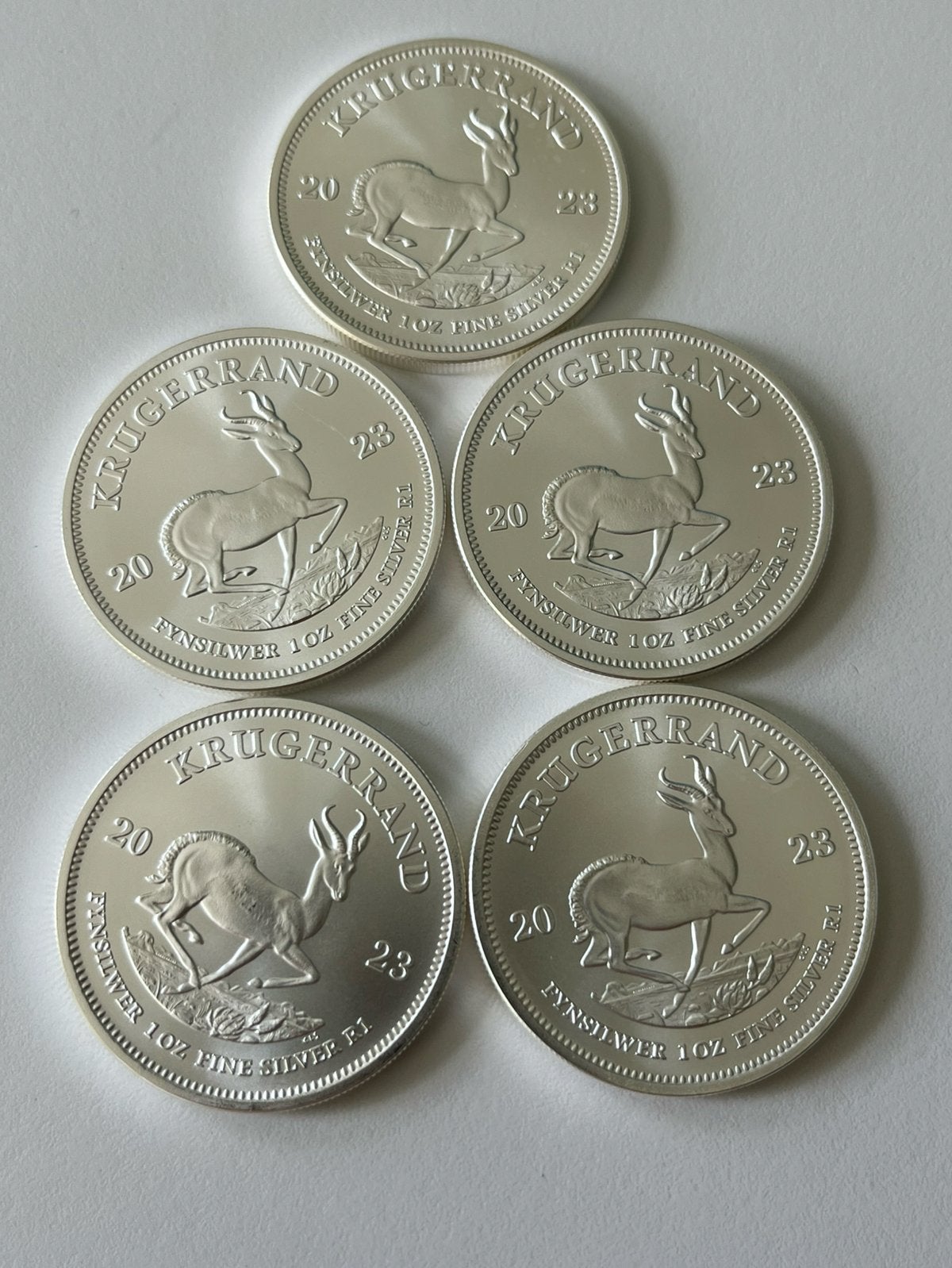 Zilveren munten Krugerrand 1oz per stuk te koop, Postzegels en Munten, Ophalen of Verzenden, Zilver