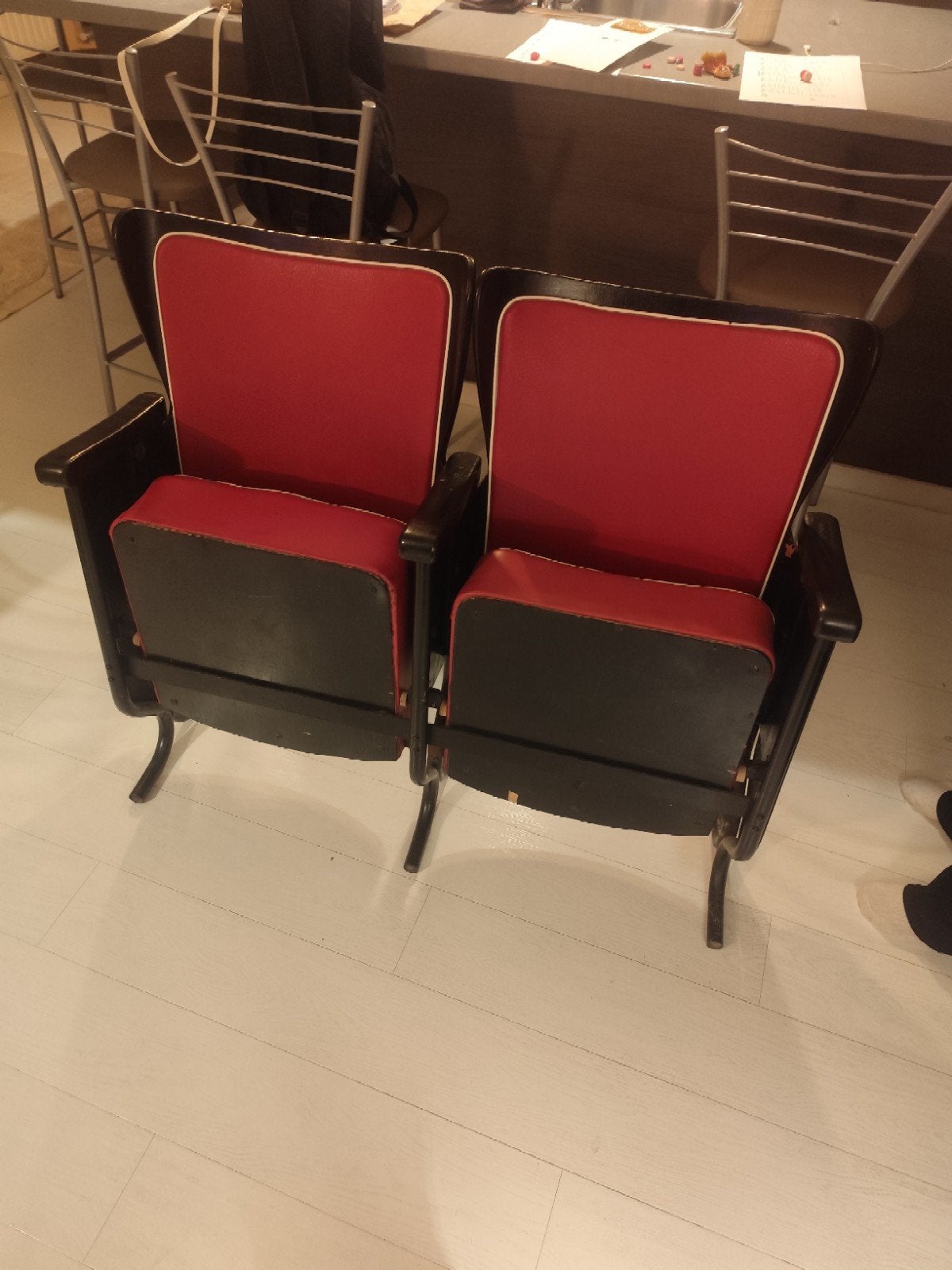 Vintage bioscoop stoelen jaren 50, Ophalen