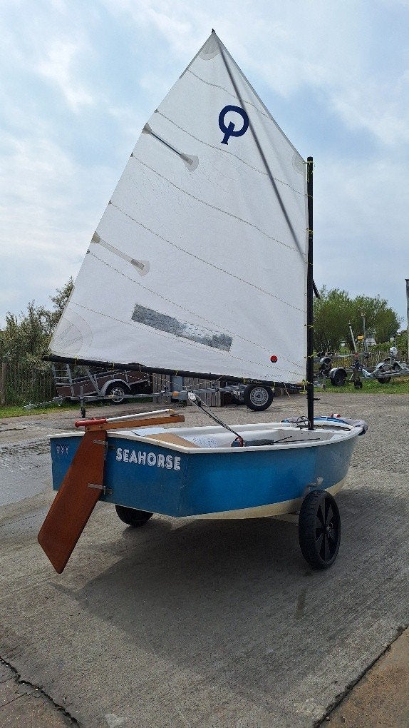 Optimlst te koop, Sports nautiques & Bateaux, Optimist, Enlèvement, Utilisé