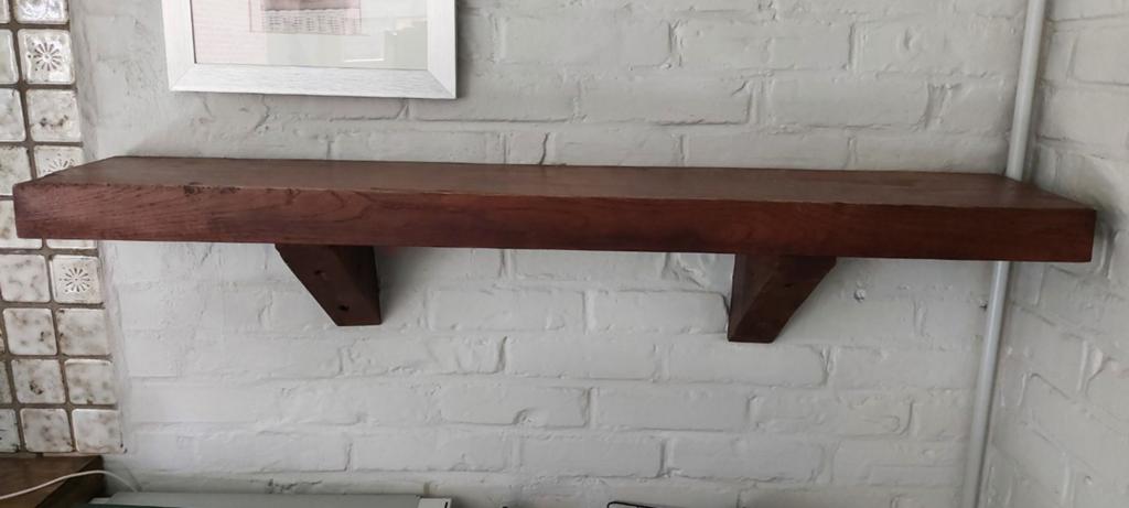 Wandplank masief hout, Ophalen