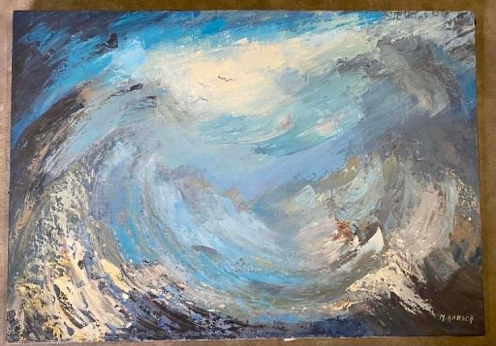 TOP schilderij voor spotprijs!!!!, Antiquités & Art, Enlèvement, Signé, Maritime / eau, Toile