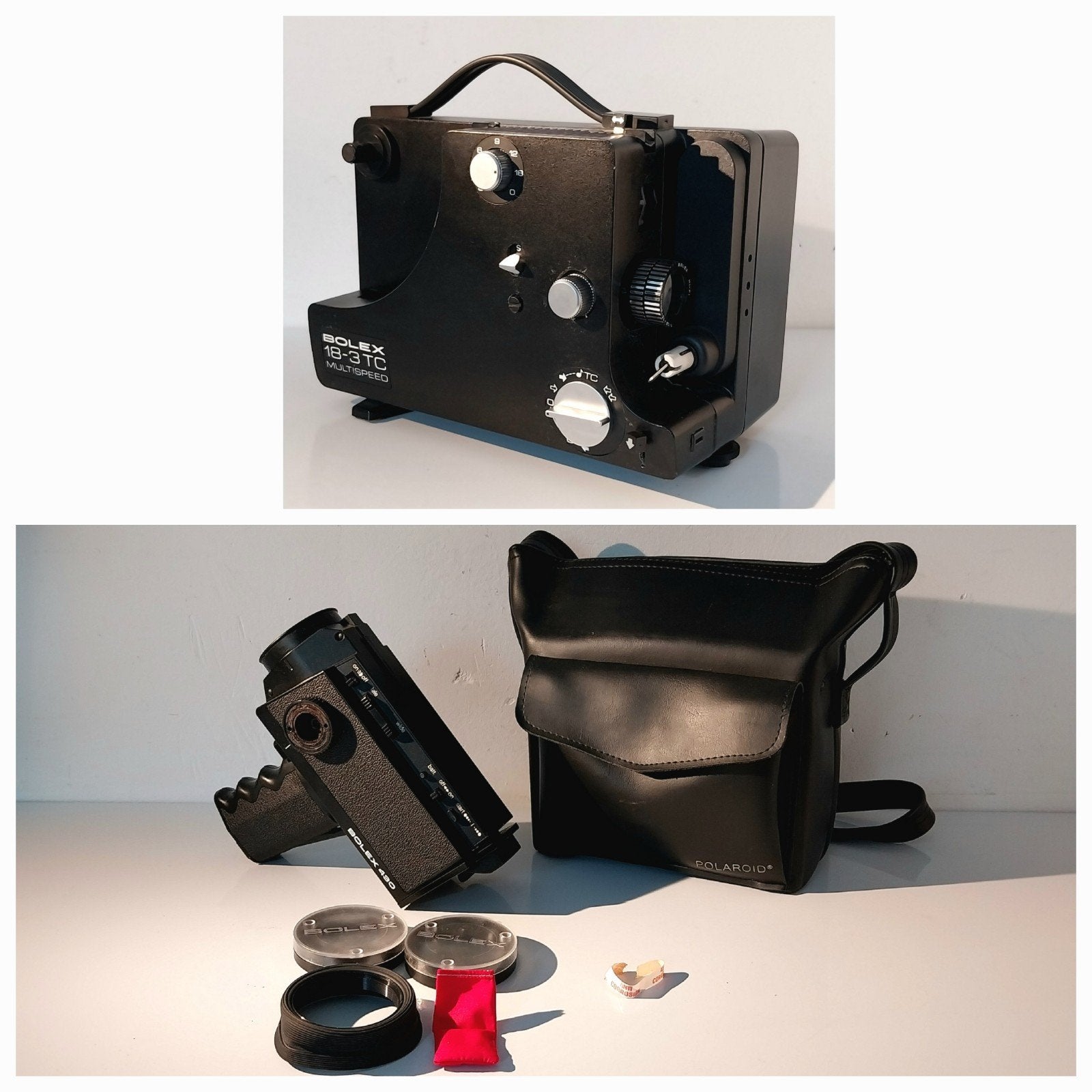 Bolex 18 3 TC projector Bolex 430 Super 8 camera set vintage, Ophalen of Verzenden, Projector