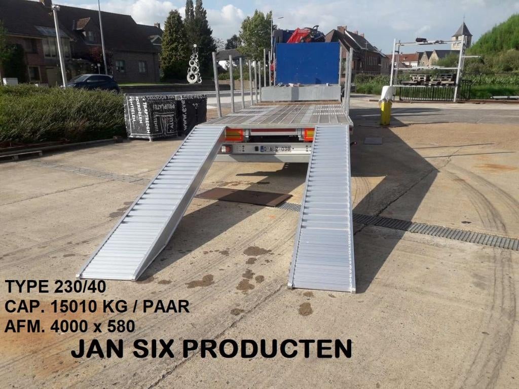Alu. oprijplaten 5000 x 510 cap 4210 kg / paar bij wielbasis, Ophalen