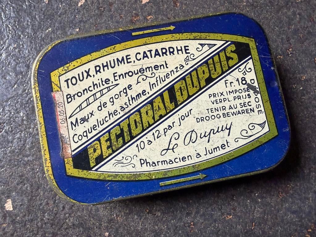 Oud pectorial doosje, Collections, Boîte en métal, Enlèvement ou Envoi, Utilisé