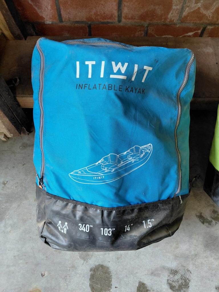 2 kano´s 2 personen Itiwit decathlon met peddels en pomp, Watersport en Boten, Kano's, Ophalen, Met peddels