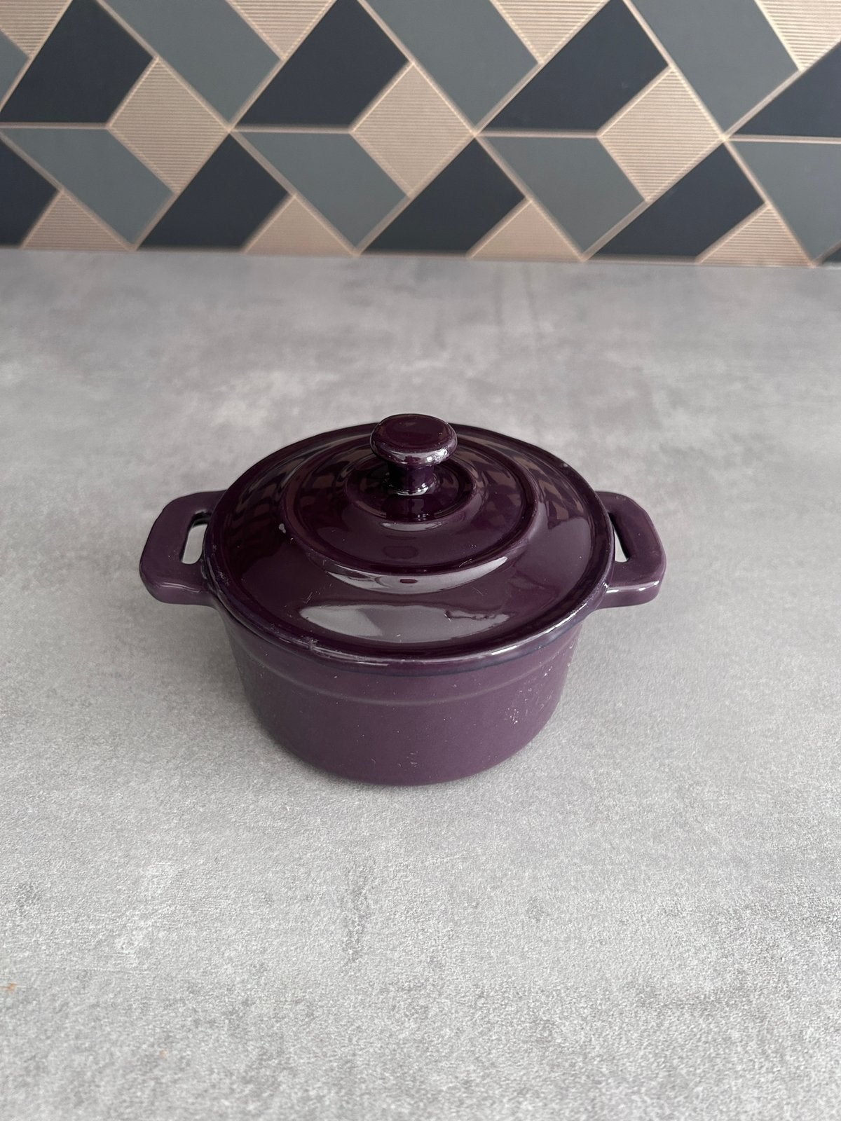 6 bordeauxrode gietijzeren ovenschalen Dia. 9 cm Hoogte 5 cm, Ophalen, Gietijzer