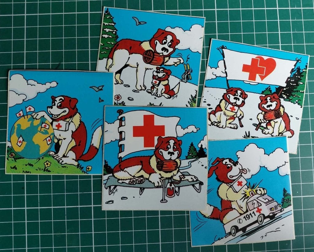 stickers Rode Kruis 1991, Boeken, Ophalen of Verzenden, Gelezen