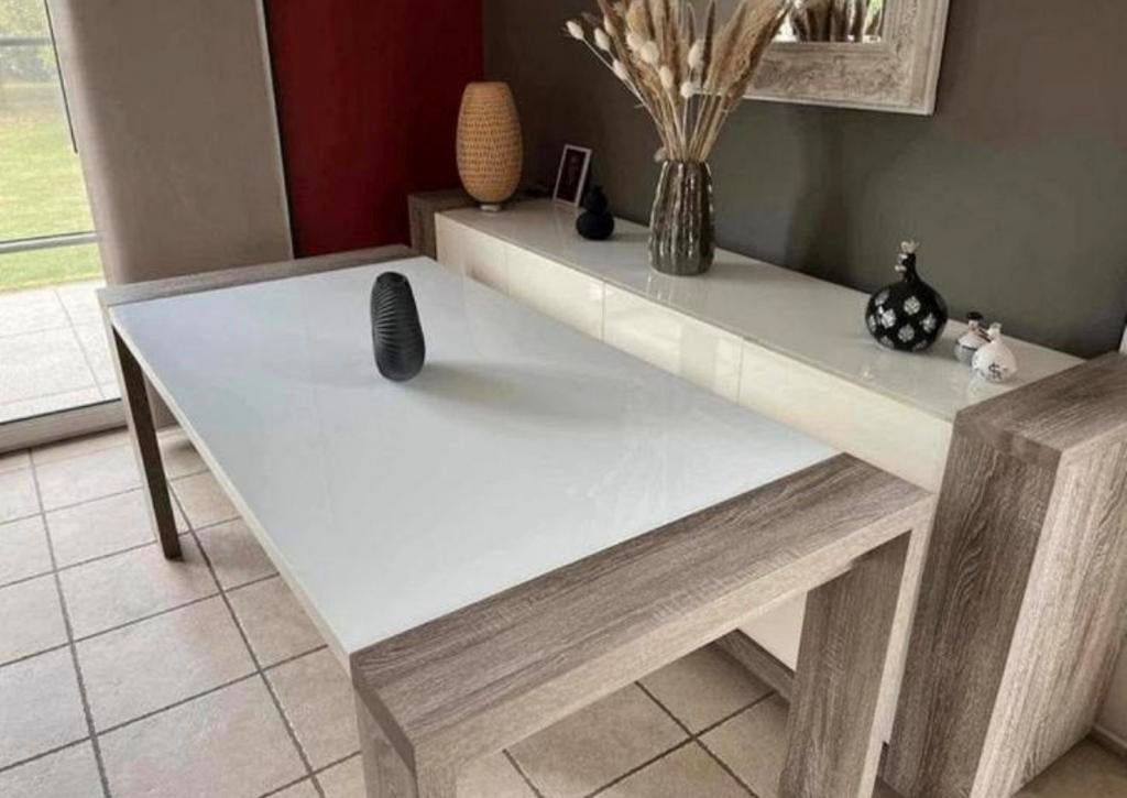 salle à manger avec led intégrée et table de salon, Maison & Meubles, Enlèvement, Comme neuf
