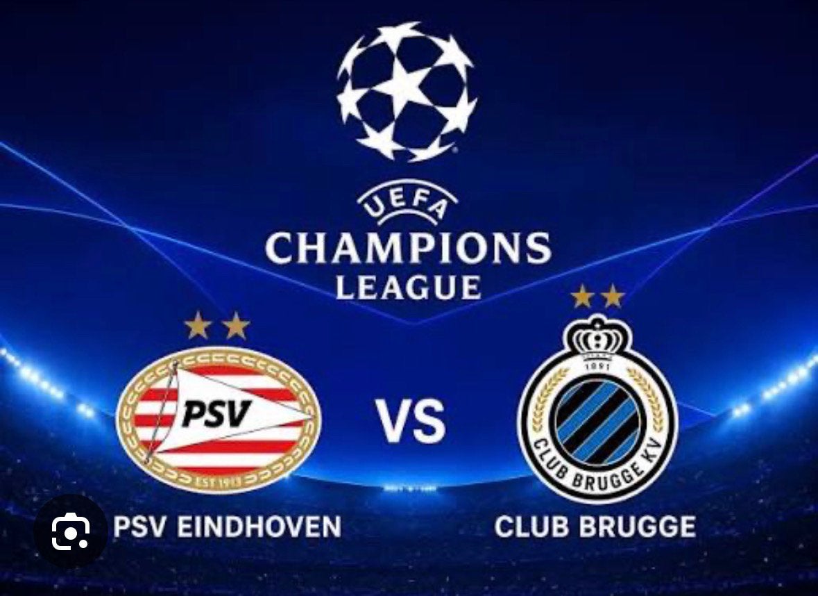 4 Tickets PSV-Club Brugge