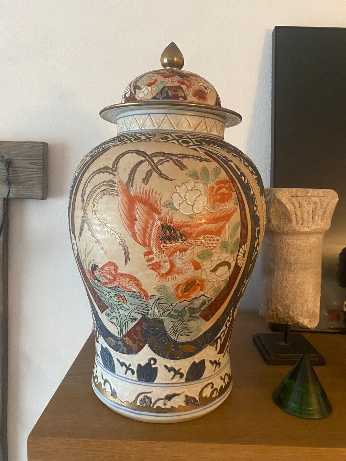 2 vases à couvercle japonais anciens, Antiquités & Art, Enlèvement