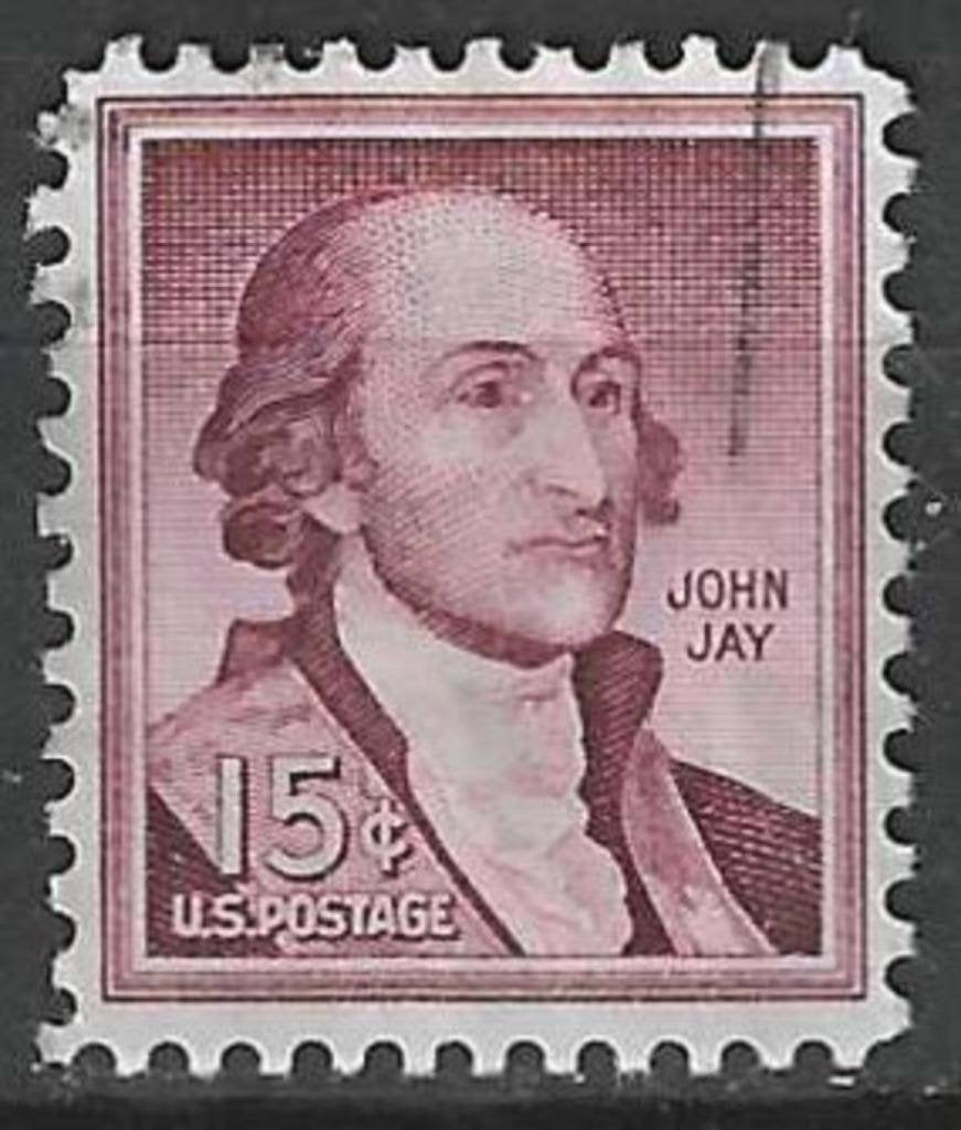 États-Unis 1958 - Yvert 639 - John Jay (ST), Timbres & Monnaies, Timbres | Amérique, Affranchi, Envoi