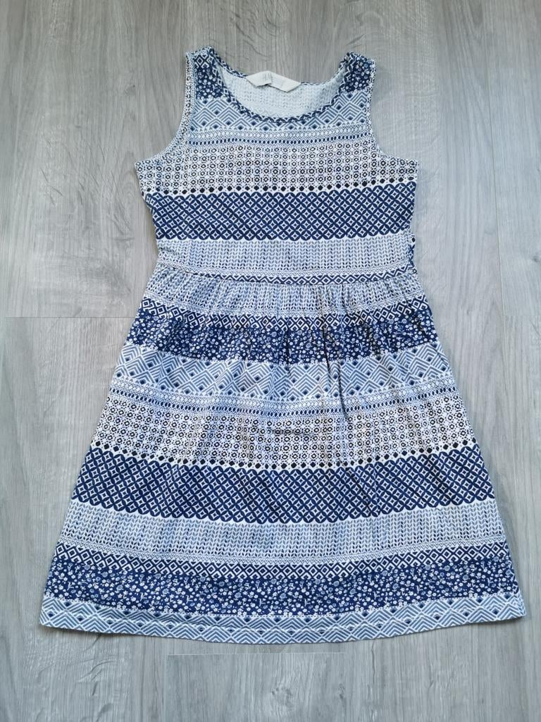 Blauwe jurk H&M - maat 134/140, Meisje, H&M, Ophalen of Verzenden, Zo goed als nieuw