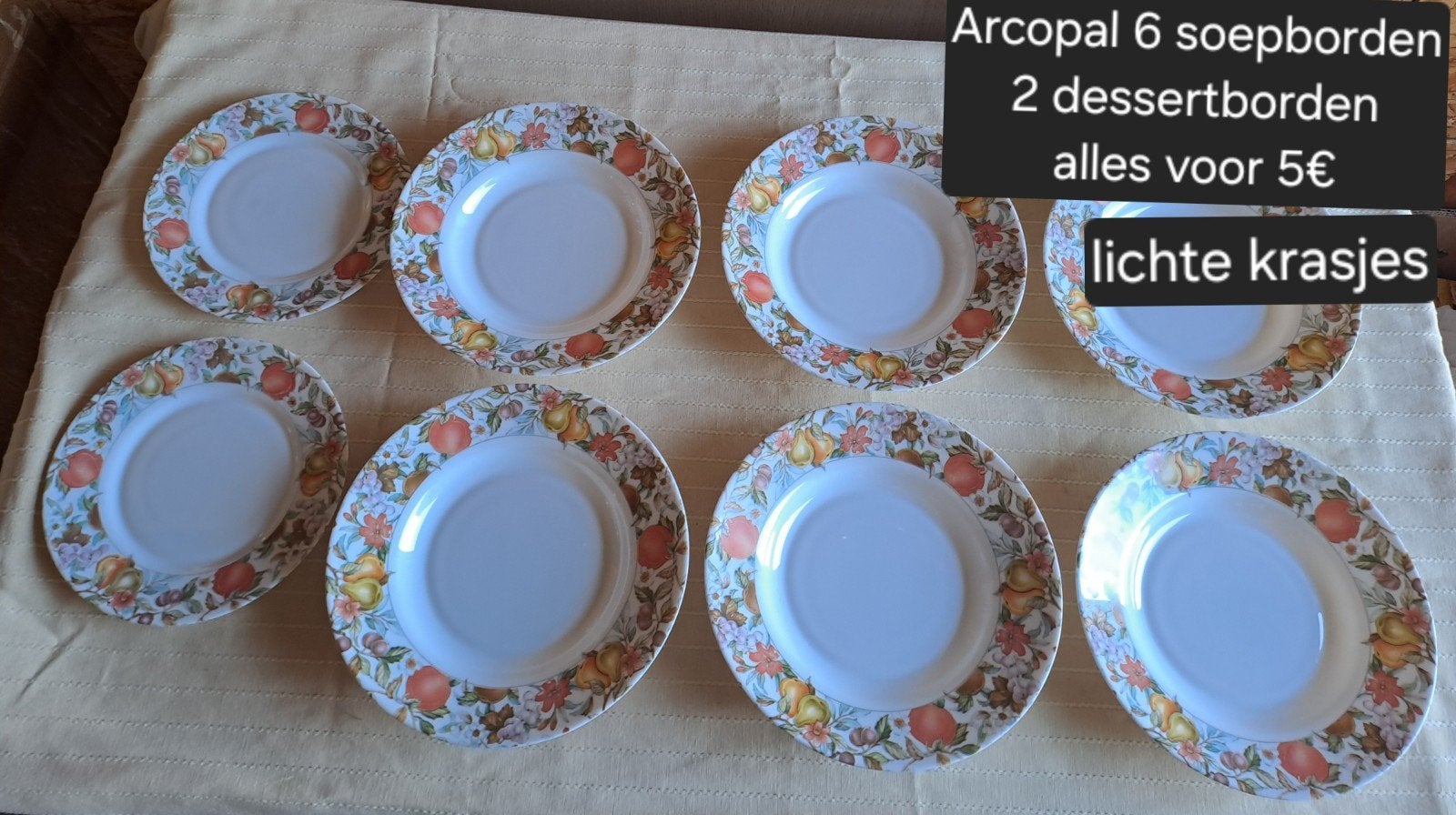 Arcopal borden, Antiek en Kunst, Ophalen