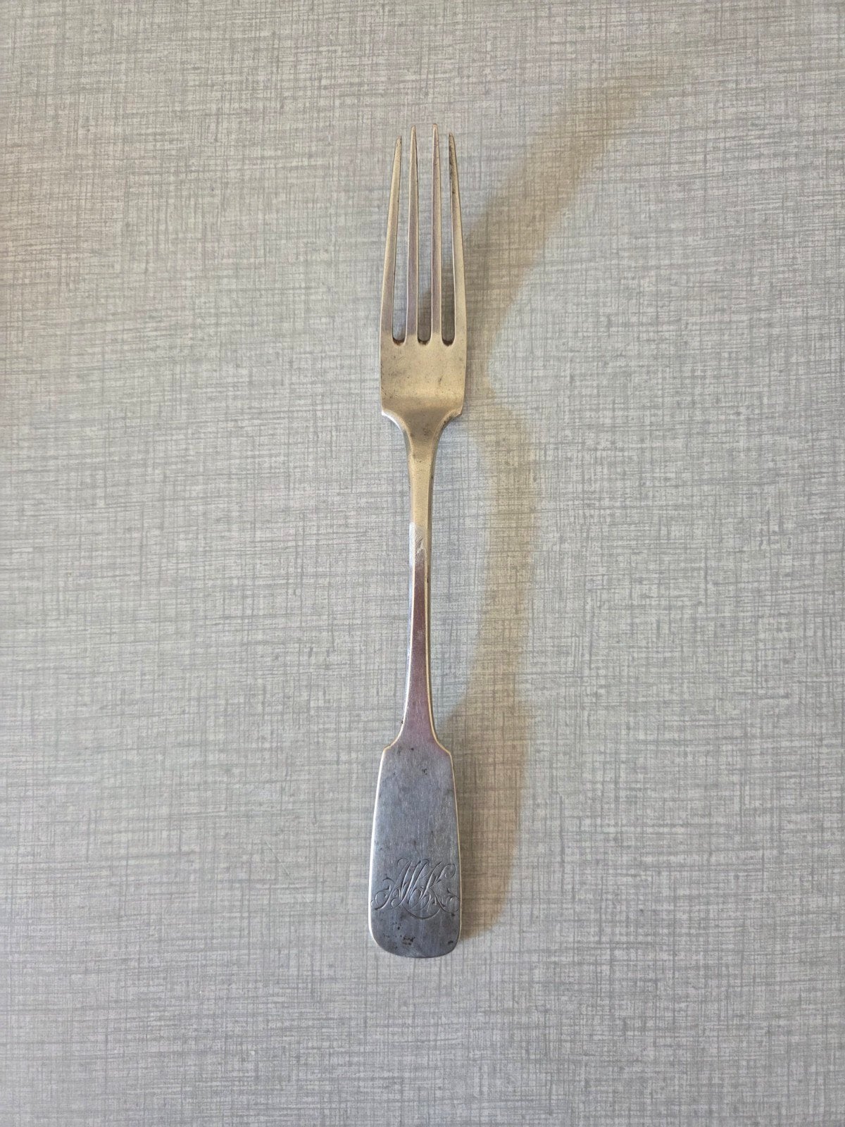 Fourchette en argent allemande ancienne MK, Antiquités & Art, Enlèvement ou Envoi