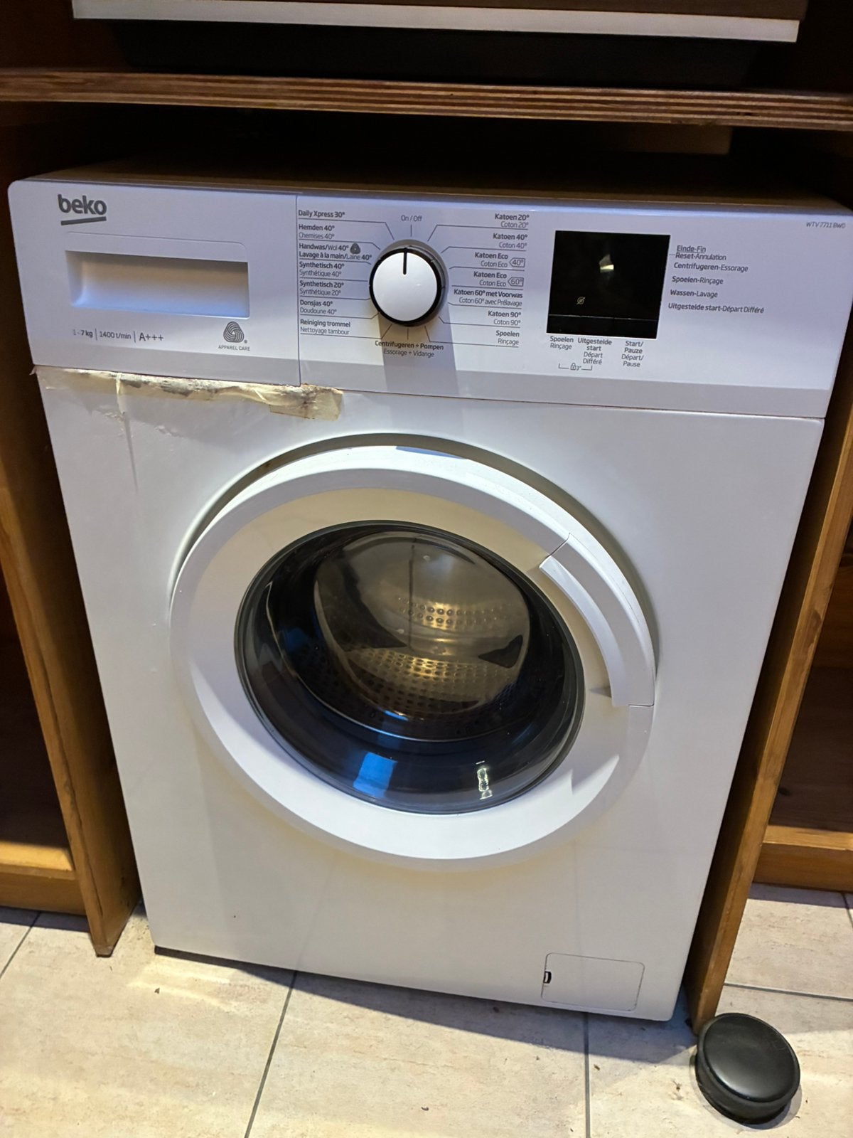 Machine à laver Beko, 1200 à 1600 tours, 6 à 8 kg, Chargeur frontal, Enlèvement