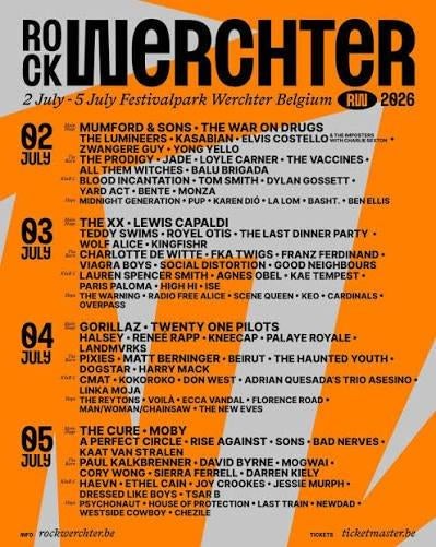 2 Tickets Rock Werchter 04/07/2026, Tickets en Kaartjes, Twee personen, Juli