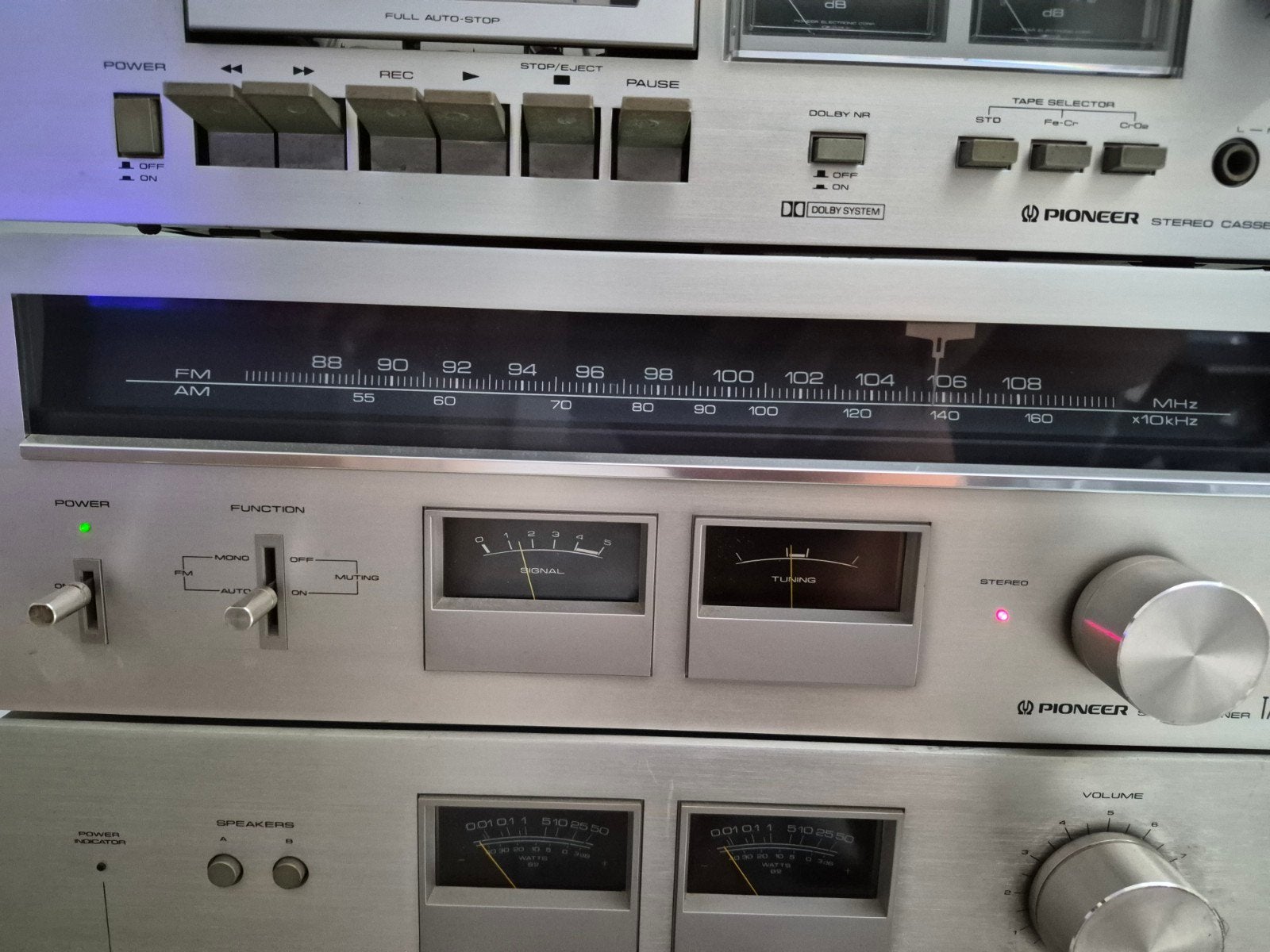 silver set Pioneer, Audio, Tv en Foto, Ophalen, Cassettedeck, Pioneer