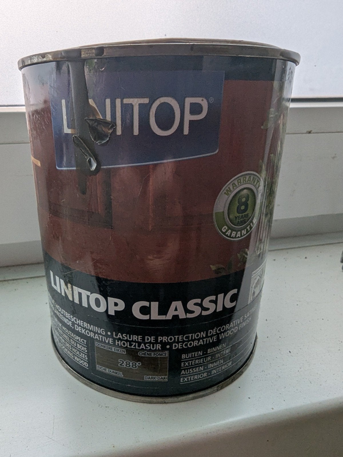 Linitop classic donker eiken, Ophalen