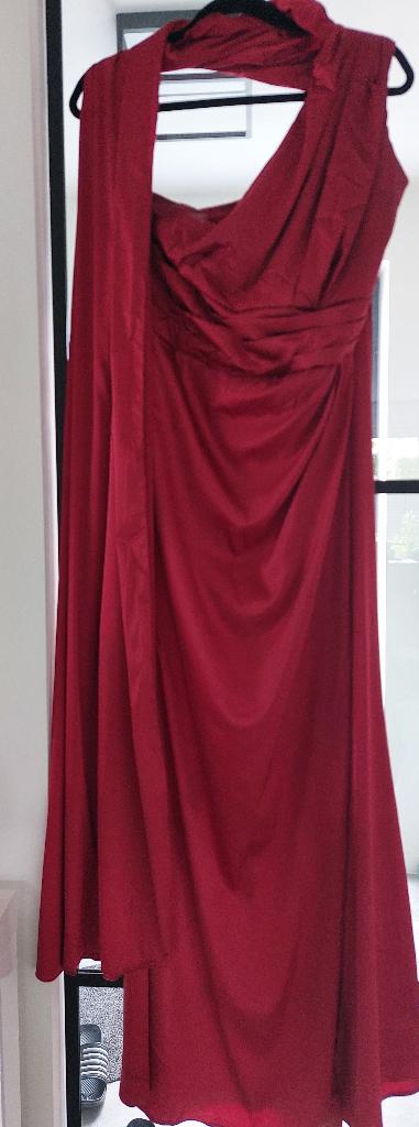 Rood lang kleed asymmetrisch 2xl, Ophalen of Verzenden, Nieuw, Rood