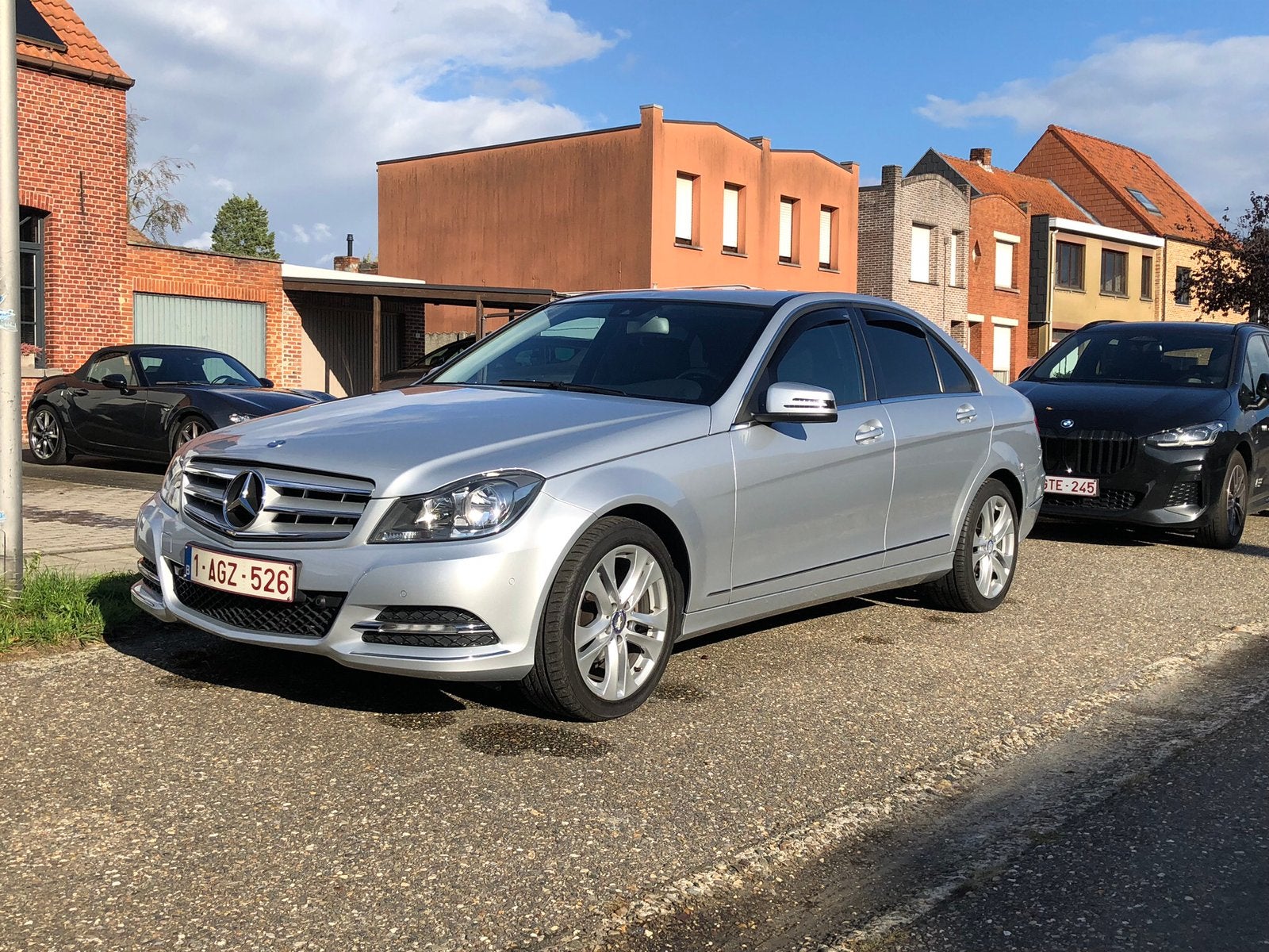 Mercedes C200 CDI, Auto's, Achterwielaandrijving, Zwart, 4 cilinders, Leder en Stof