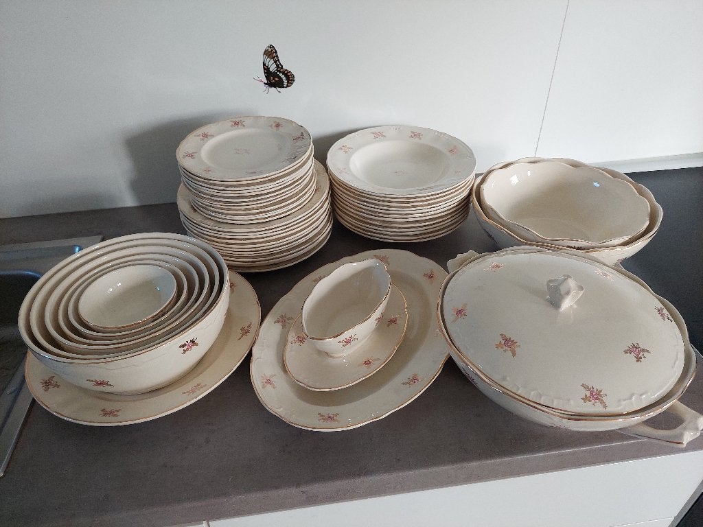 Vintage eetservies, Ophalen