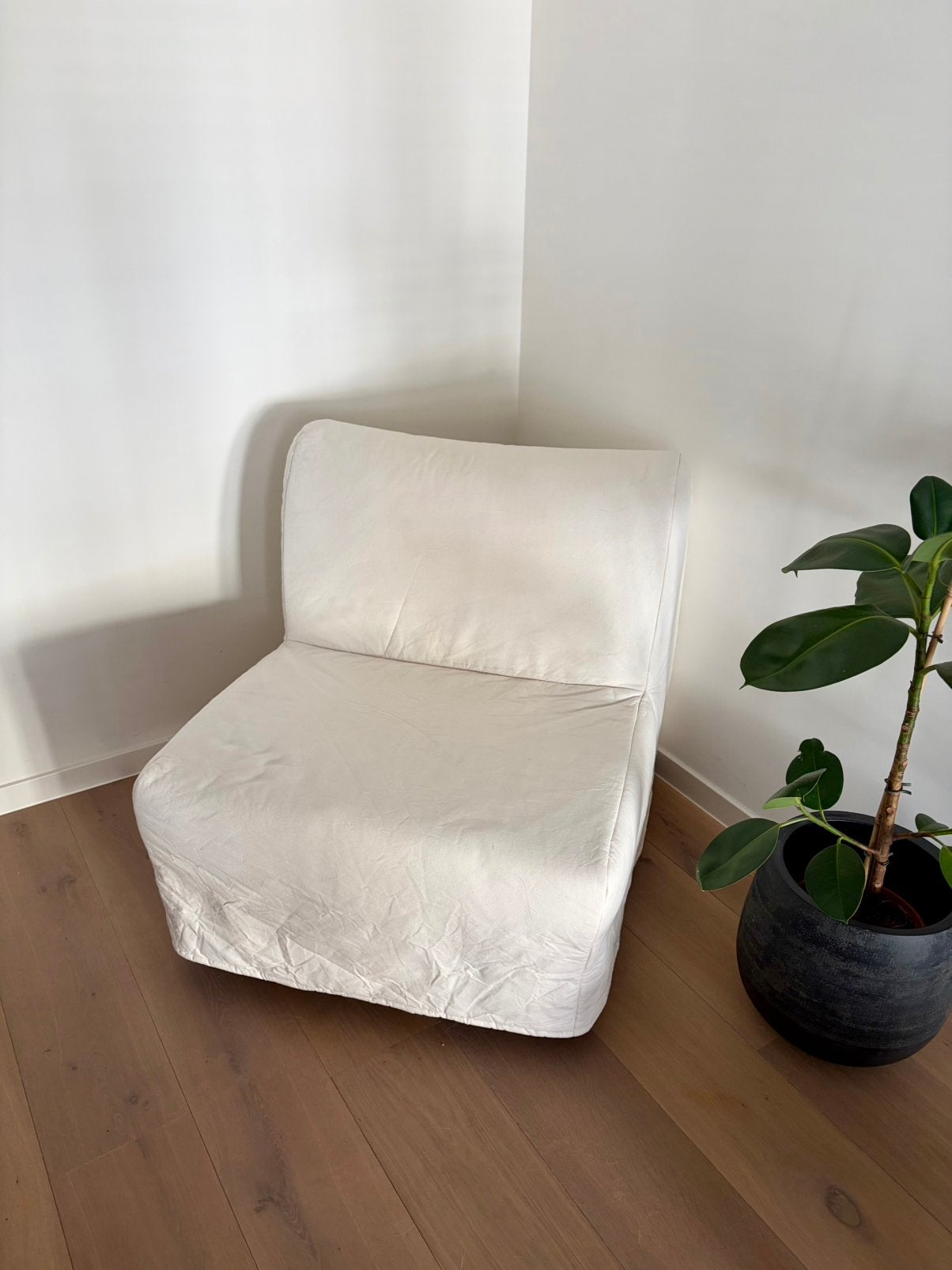 IKEA LYCKSELE slaapzetel (1-persoons), Ophalen, Gebruikt, Eenpersoons, Crème