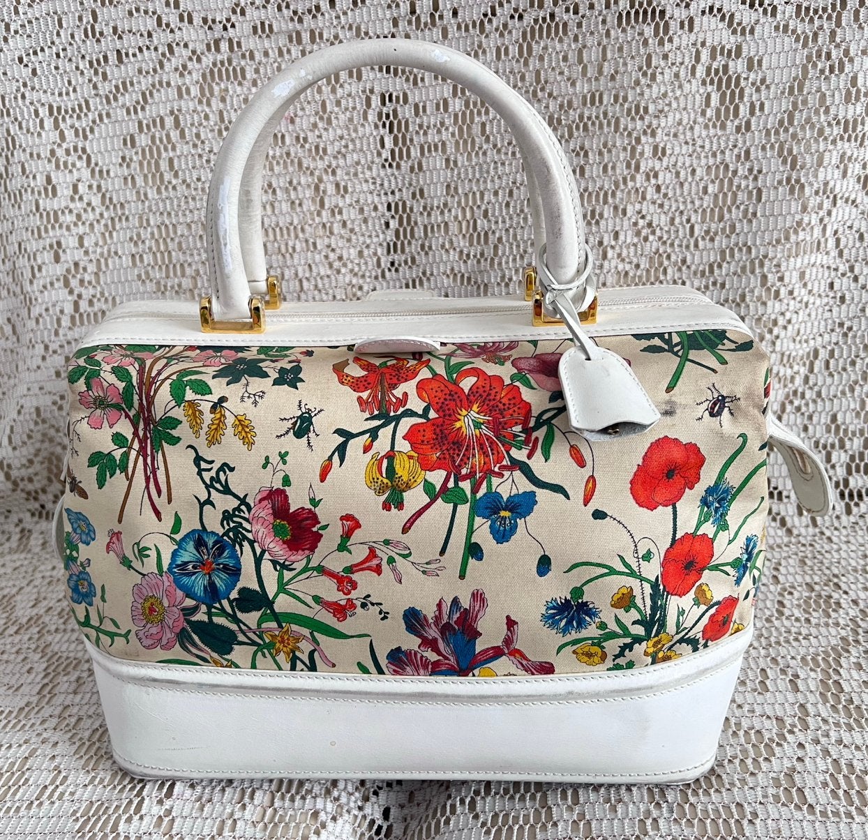 GUCCI Boston Flora vintage tas, Handtassen en Accessoires, Ophalen of Verzenden, Zo goed als nieuw