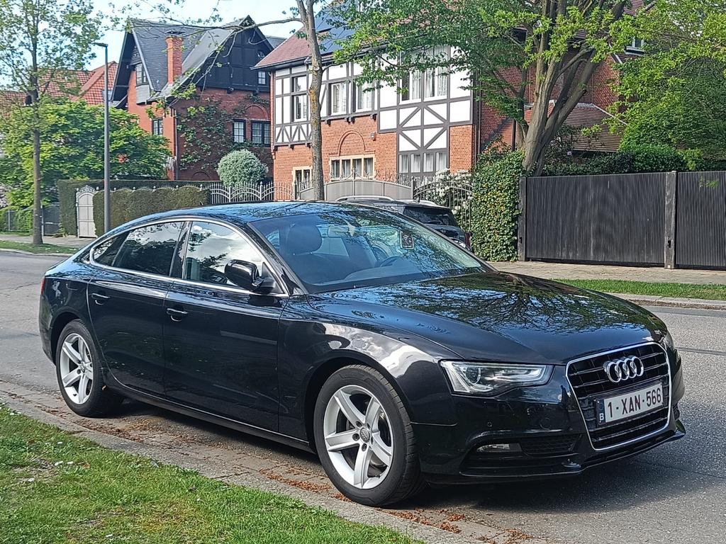 Audi A5 SPORTBACK 2.0 TDI MULTITRONIC AUTOMAAT EURO5, Auto's, Audi, Euro 5, Zwart, Zwart, Leder