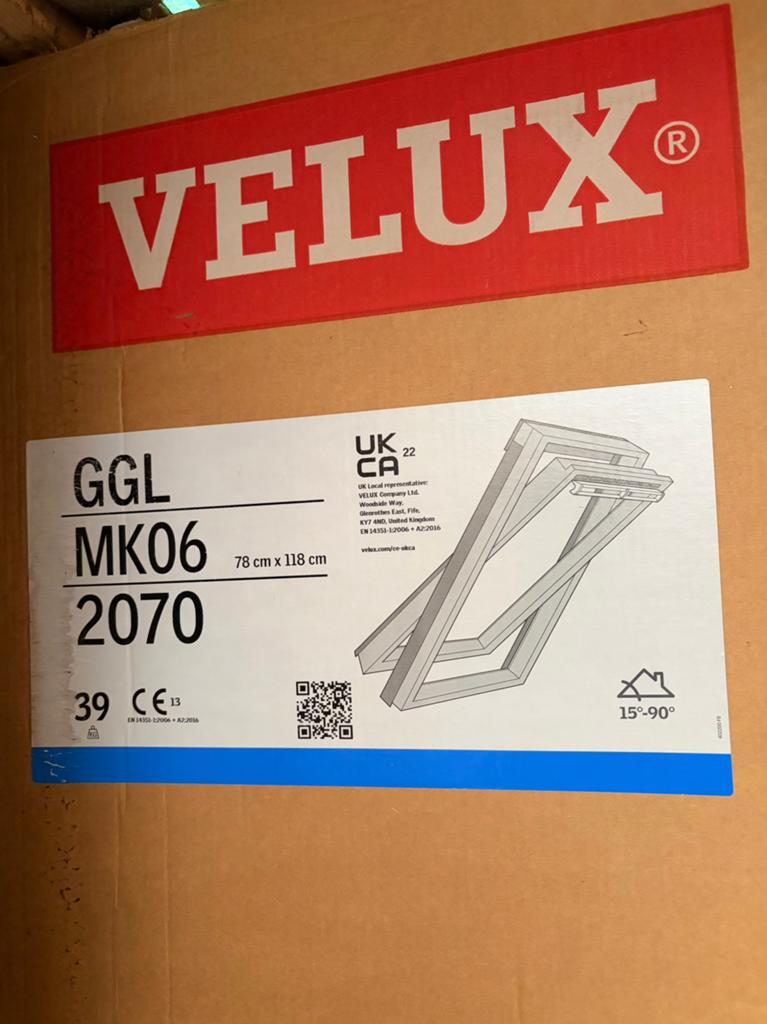 Velux GGL MK06 78cm x 118cm incl gootstukken nieuw, Ophalen, Minder dan 80 cm, Minder dan 80 cm, Nieuw