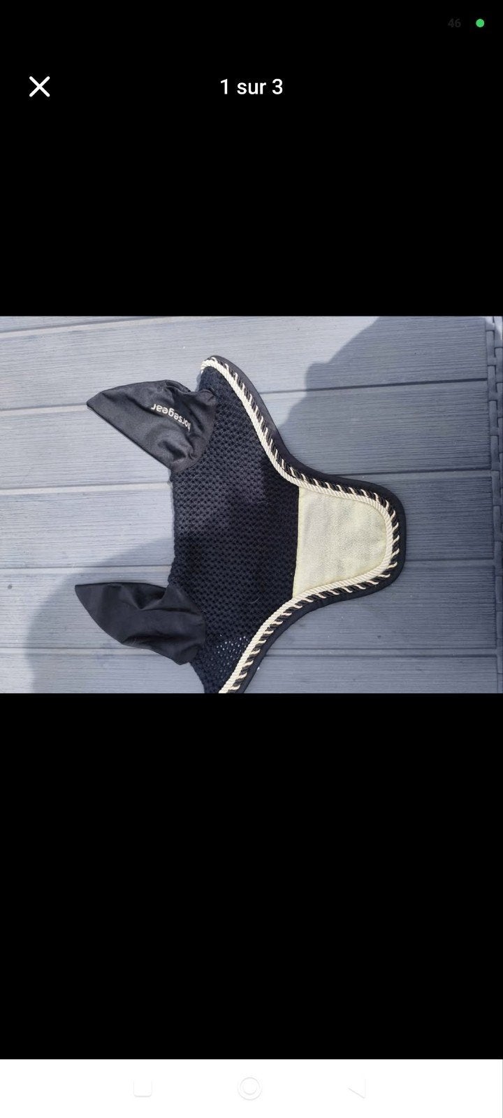 Bonnet taille cheval noir horsegear, Animaux & Accessoires, Enlèvement