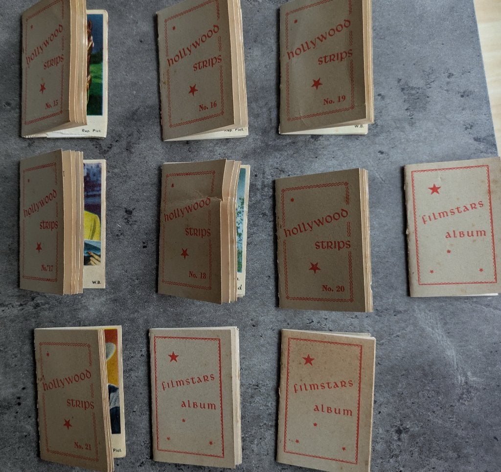 1952 MAPLE LEAF HOLLYWOOD STRIPS ALBUMS 10X CHROMO PLAATJES, Ophalen of Verzenden