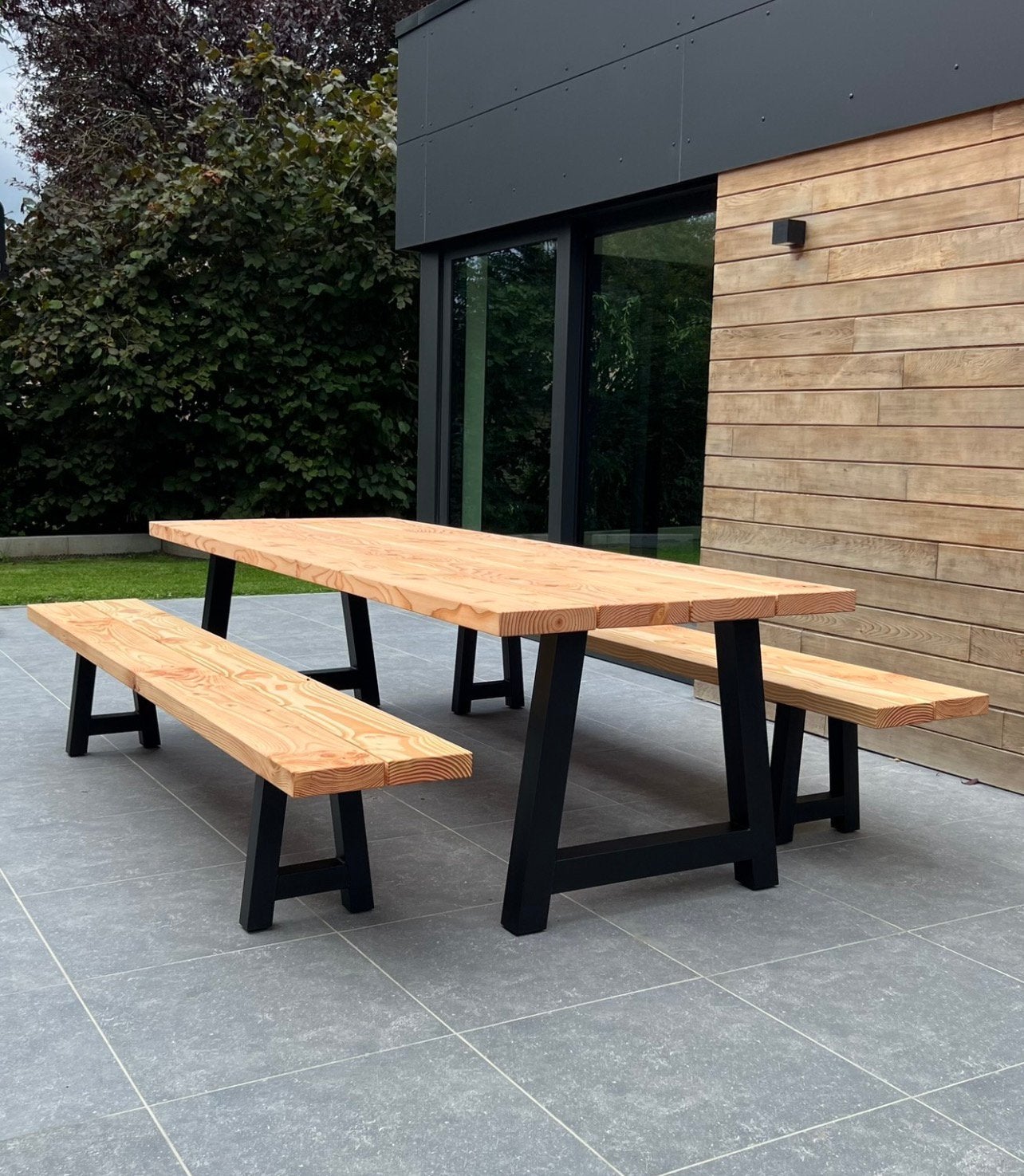 Douglas tuintafels op maat, Tuin en Terras, Tuintafels, Verzenden, Nieuw, Rechthoekig, Hout