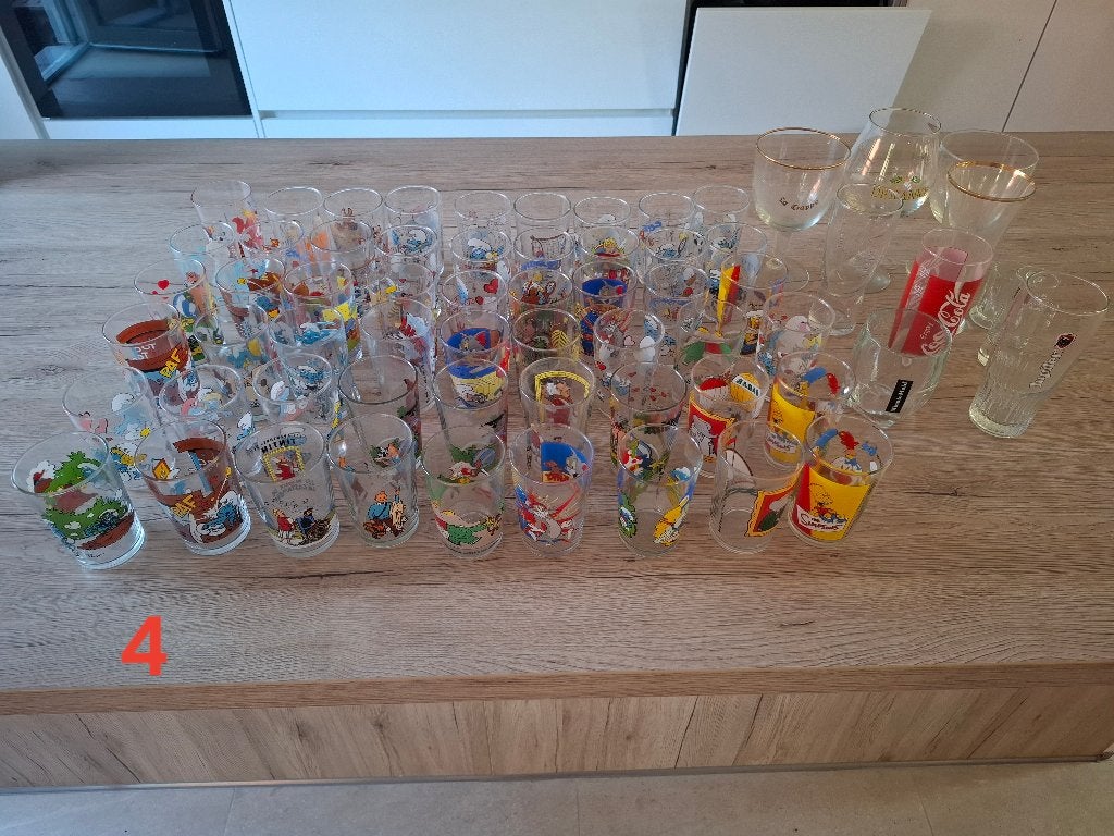 Lot de verres moutarde, Enlèvement, Utilisé, Verre à soda