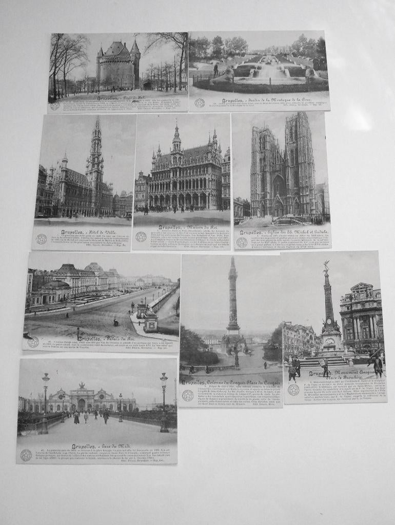 9 cartes postales anciennes | Cartes Postales Bruxelles, Enlèvement ou Envoi, Avant 1920, Non affranchie, Bruxelles (Capitale)