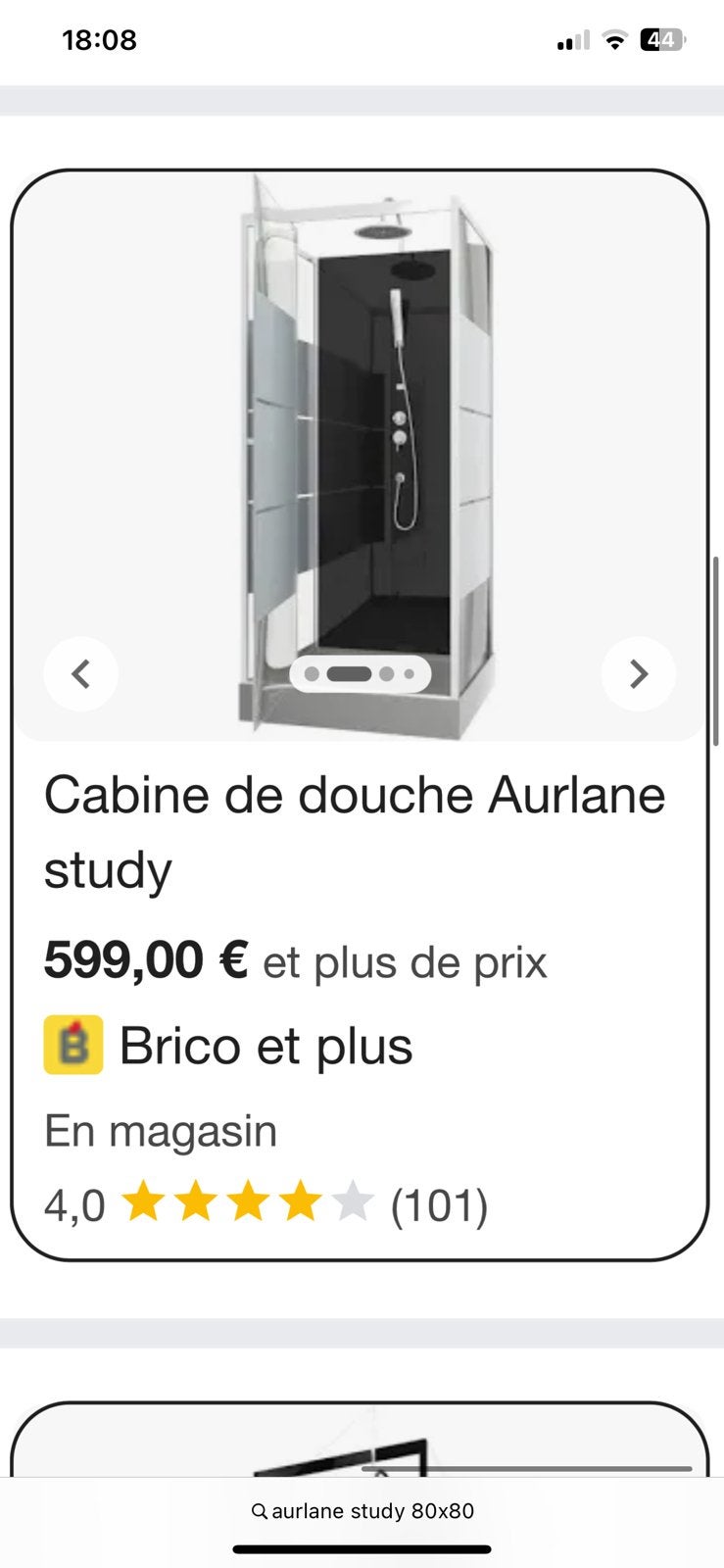 Cabine de douche 80x80 cm - NEUVE, Enlèvement, Comme neuf