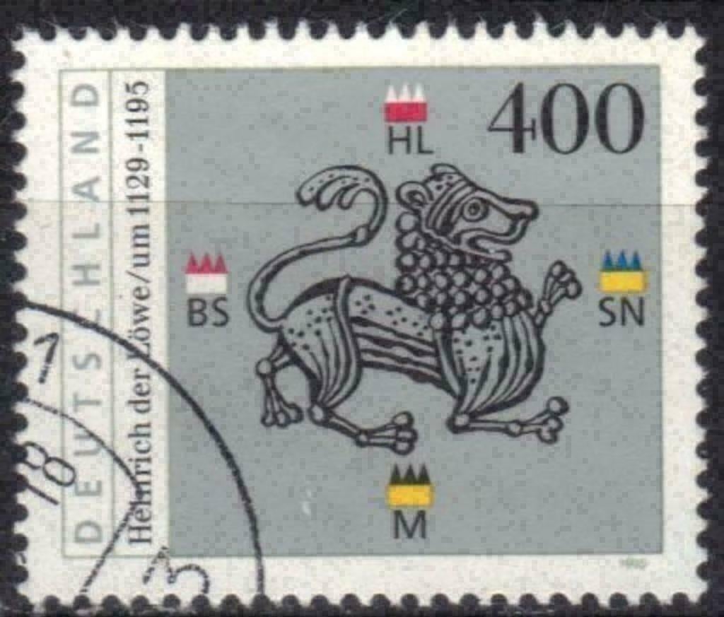 Duitsland 1995 - Yvert 1637 - Hendrik de Leeuw (ST), Verzenden, Gestempeld
