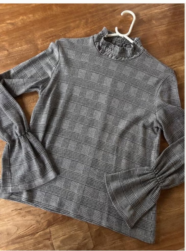 Blouse vintage taille M, Enlèvement ou Envoi, Comme neuf, Taille 38/40 (M), Gris
