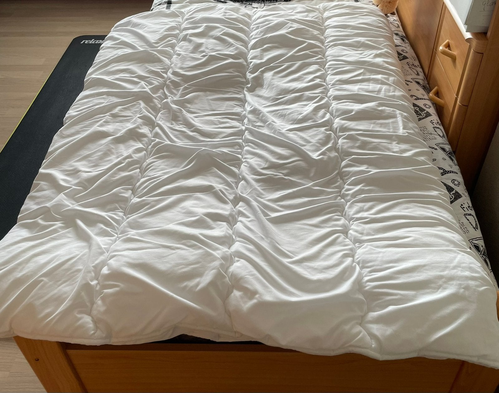 Donsdeken voor 1 persoonsbed, Huis en Inrichting, Ophalen, Gebruikt, Eenpersoons, Wit