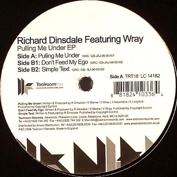 Richard Dinsdale Featuring Viveen Wray - Pulling Me Under EP, House, Ophalen of Verzenden, Zo goed als nieuw, EP