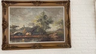 schilderij, Antiek en Kunst, Ophalen, Overige stijlen, Doek, Overige technieken