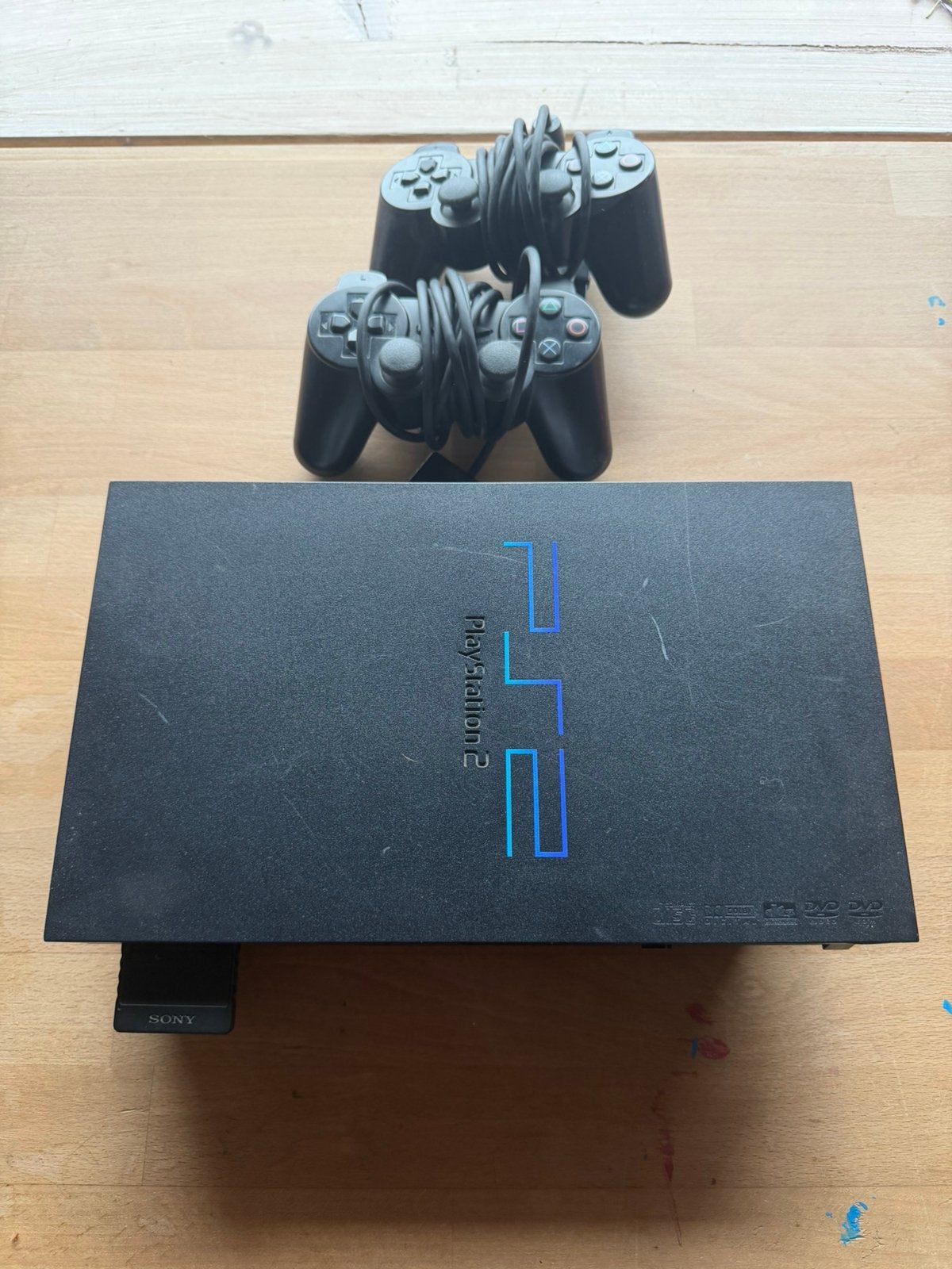Playstation 2, Games en Spelcomputers, Ophalen, Zwart, Met 2 controllers, Gebruikt