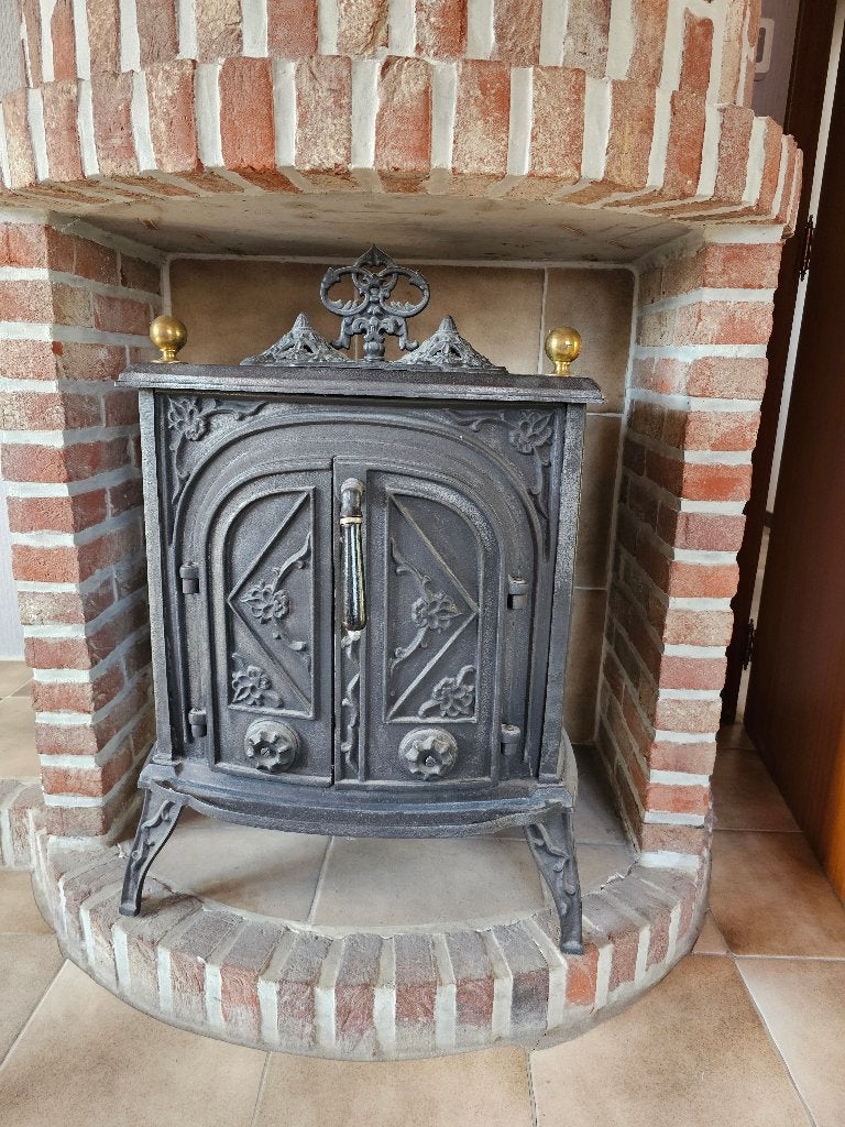 Fonte houtkachel, Maison & Meubles, Enlèvement, Utilisé, Bois, Autoportant