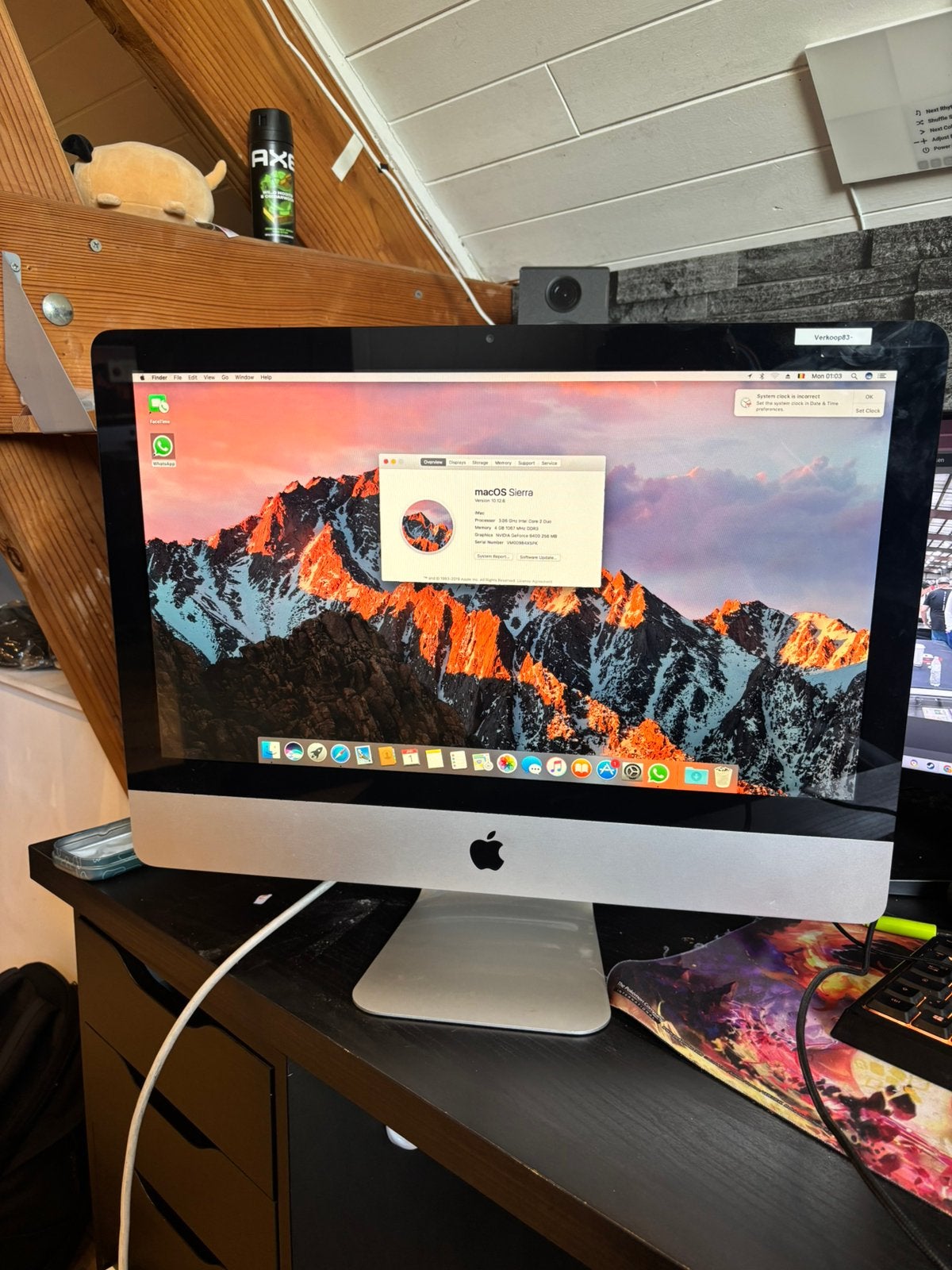 Apple iMac 21,5” Late 2009 – 250 GB SSD – volledig werkend, Ophalen, SSD, IMac, Zo goed als nieuw