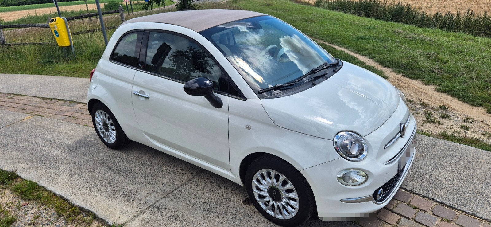 Fiat 500C Cabrio 65.000km, Auto's, Leder, Handgeschakeld, Open dak, 500C