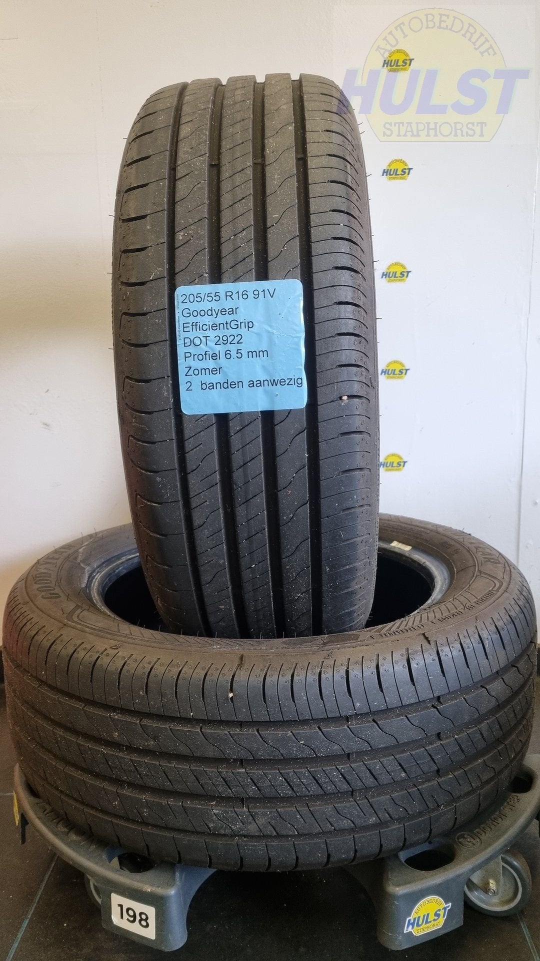 2 gebruikte Goodyear zomerbanden 205/55 R 16 91V, Autos : Pièces & Accessoires, Pneus & Jantes, Pneu(s), Pneus été, 16 pouces